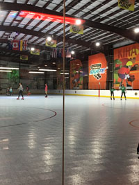 Kapolei, Hawaii inline hockey and skating rink open to the public after resurfacing.